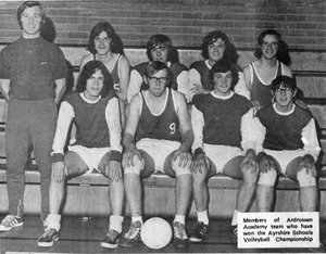 Ardrossan Academy volleyball team December 1973.jpg