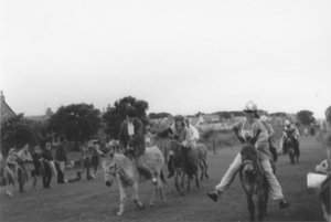 Donkey Derby 1969; Michele in race.jpg
