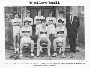 Ardrossan Academy boys' volleyball team session 1970-71.jpg