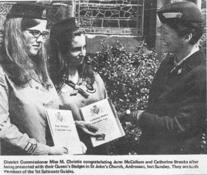 Queens Guides and District commissioner June 1970.jpg