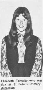 Elizabeth Tumilty, dux of St Peter's Primary 1972.jpg